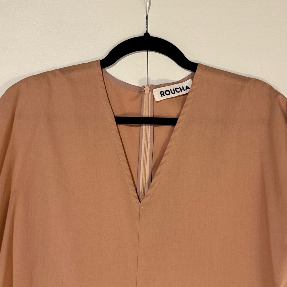 ROUCHA Nude Poplin Curved Leg Jumpsuit SIZE CC